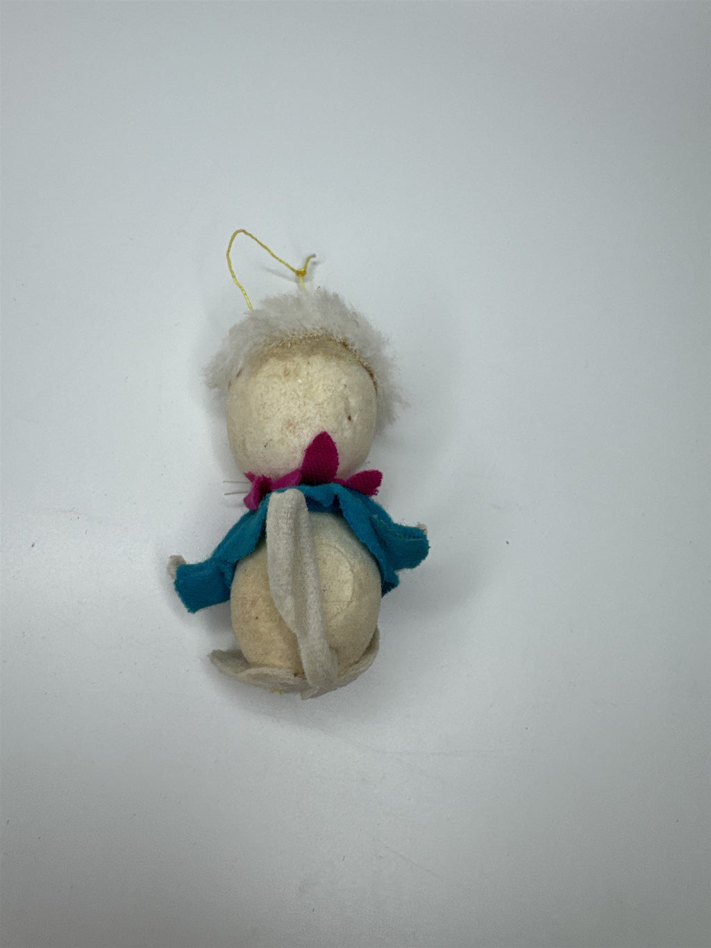 Vintage Holiday Christmas Paper Felt Unique Retro Ornament Mouse Clothing JAPAN