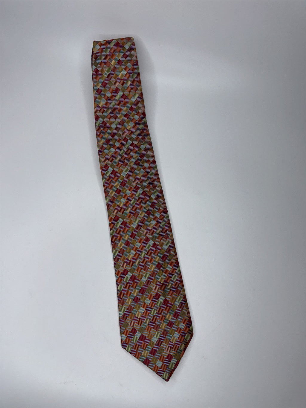 Mens Knightsbridge Tie Multicolored Checkered 100% Polyester Tie