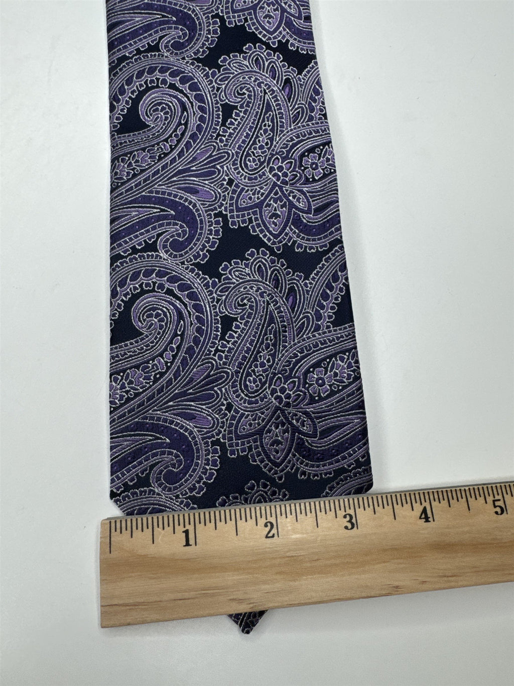 Stafford Tailored Culture Purple Paisley Pattern Mens Neck Tie