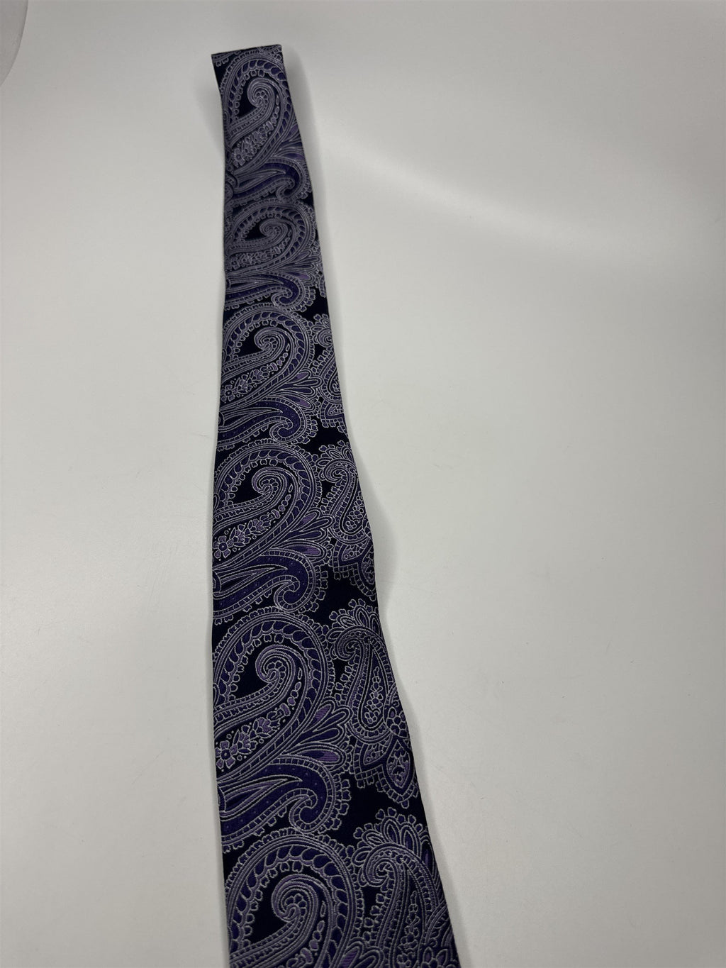 Stafford Tailored Culture Purple Paisley Pattern Mens Neck Tie