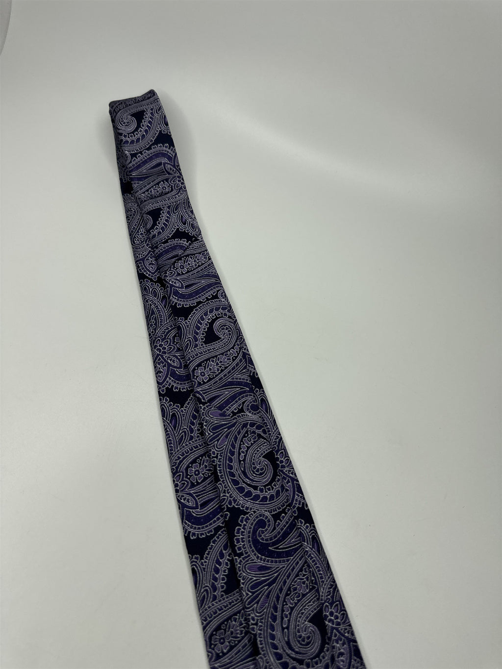 Stafford Tailored Culture Purple Paisley Pattern Mens Neck Tie