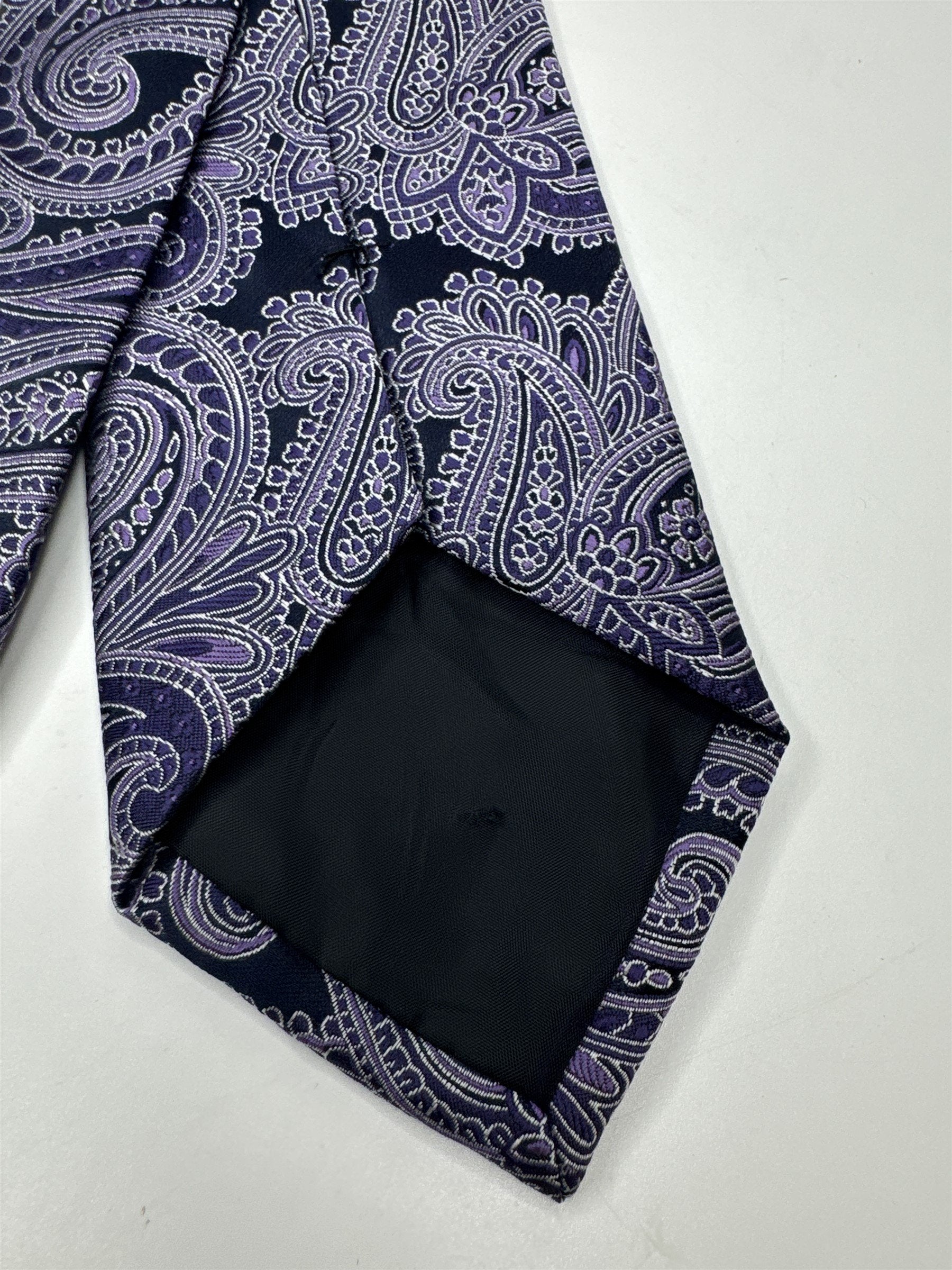 Stafford Tailored Culture Purple Paisley Pattern Mens Neck Tie