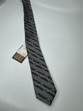 Mens F/X Fusion Stain Resistant 100% Polyester Gray/Tan/Blue Skinny Neck Tie