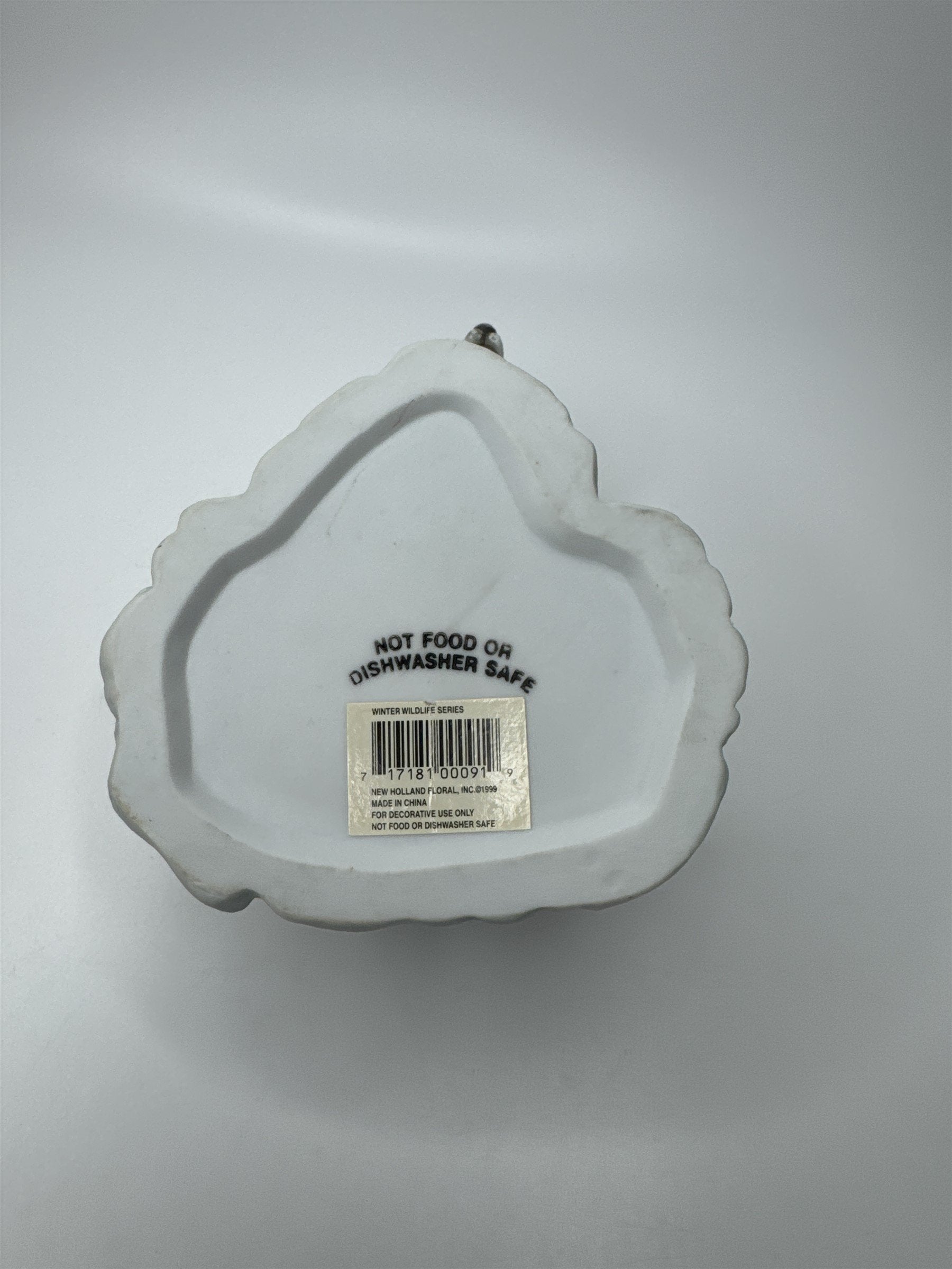 Vintage New Holland Floral Polar Bear Flower Planter Ceramic Figurine Planter