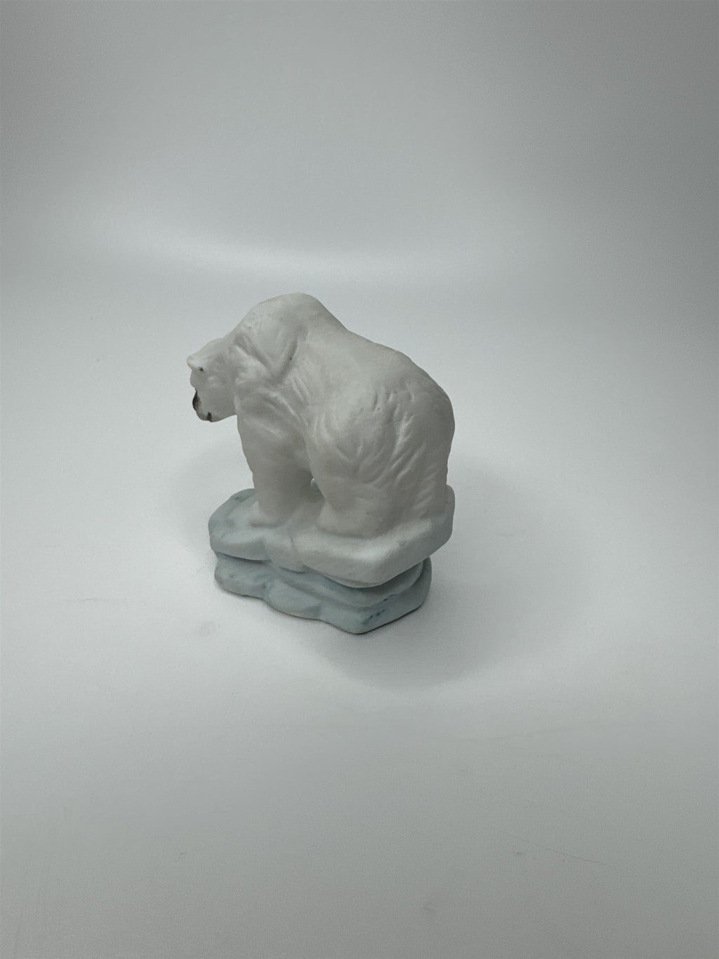 Vintage Polar Bear on Ice Iceberg Snow Scape Miniature 2-1/2" Ceramic Figurine