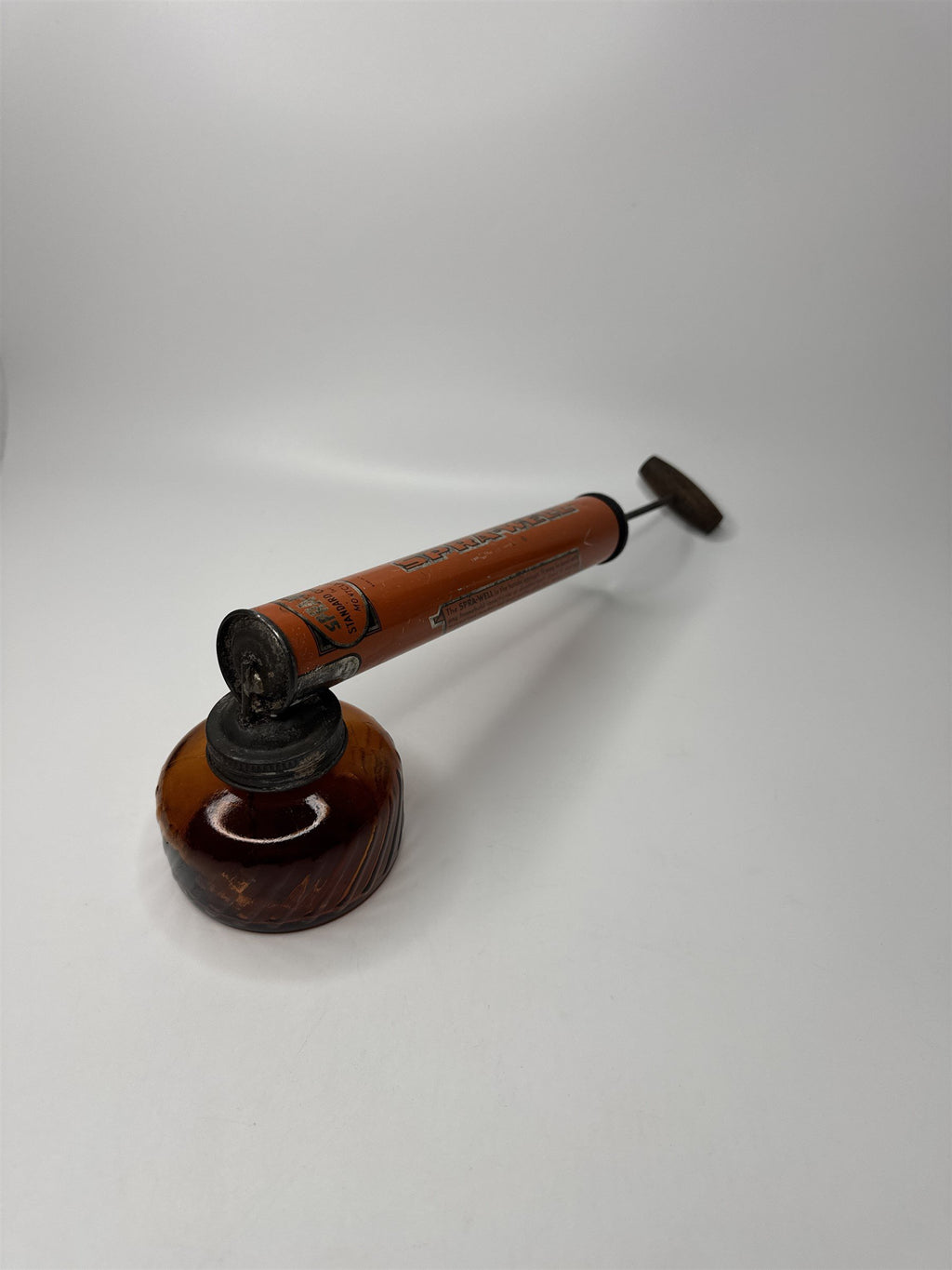 Vintage Spra-Well Standard Container Montclair 1950s Garden Sprayer Amber Glass