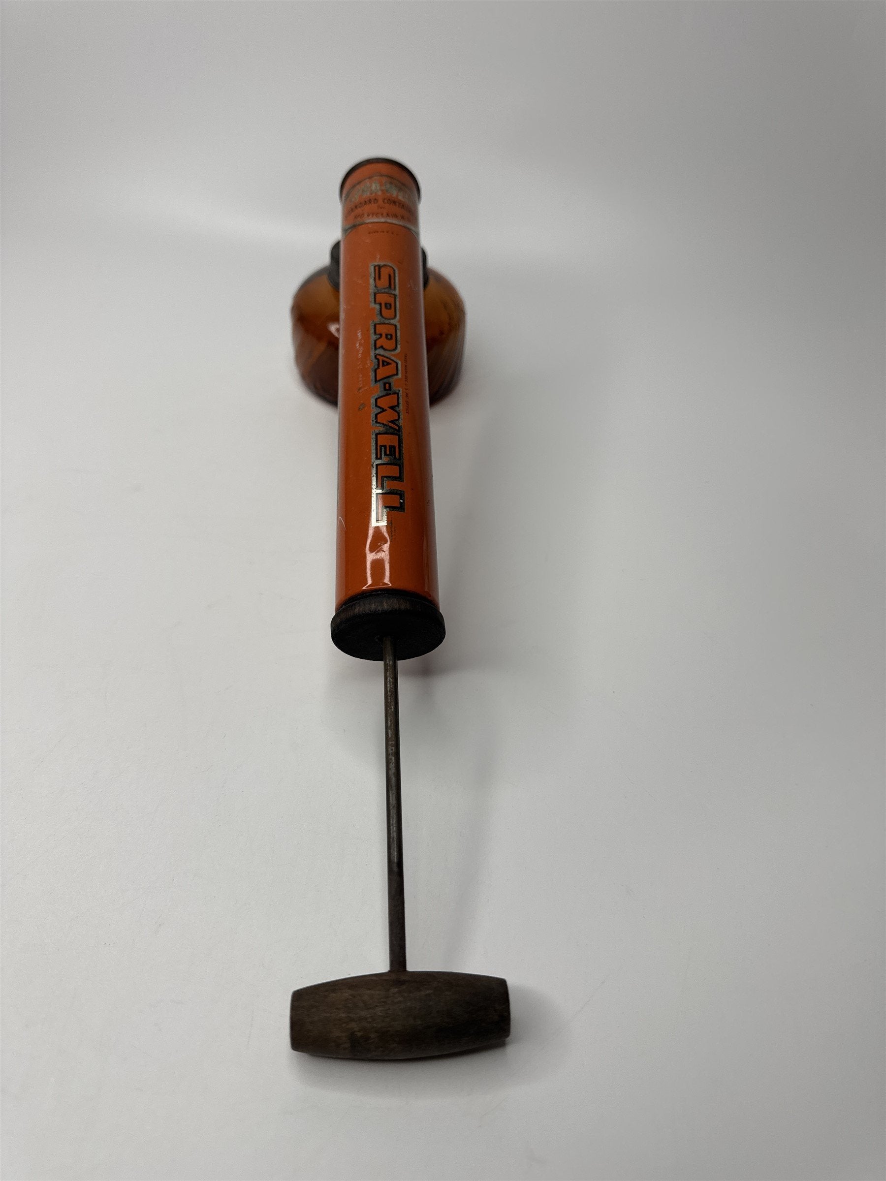 Vintage Spra-Well Standard Container Montclair 1950s Garden Sprayer Amber Glass