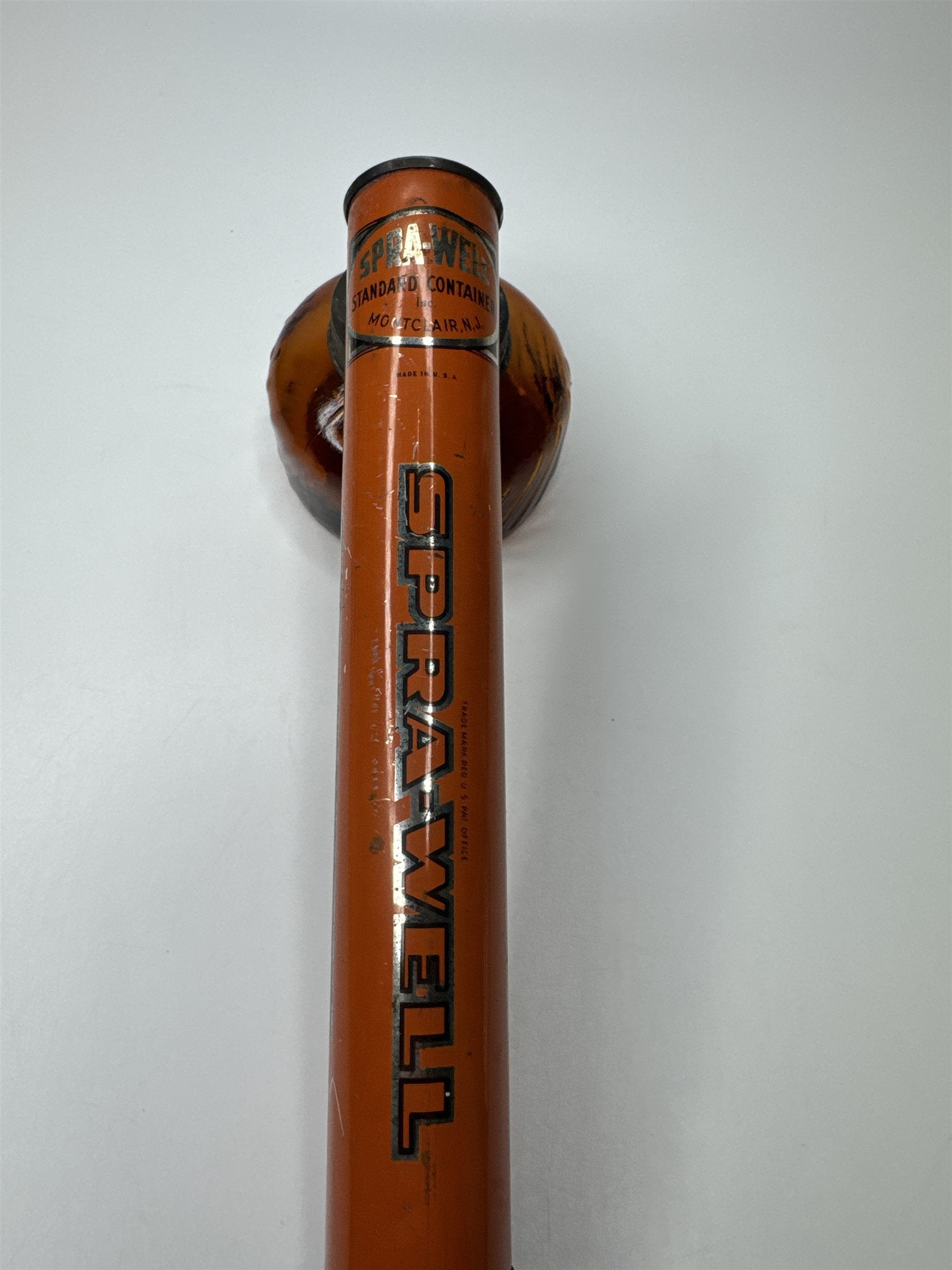 Vintage Spra-Well Standard Container Montclair 1950s Garden Sprayer Amber Glass