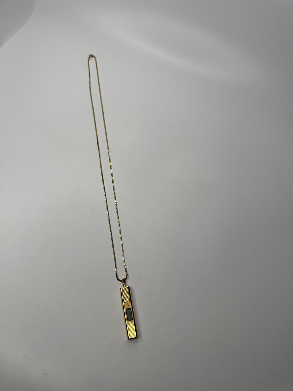 Vintage Nelson Necklace LCD Quartz Pendant Digital Watch Gold Tone Chain /w Box