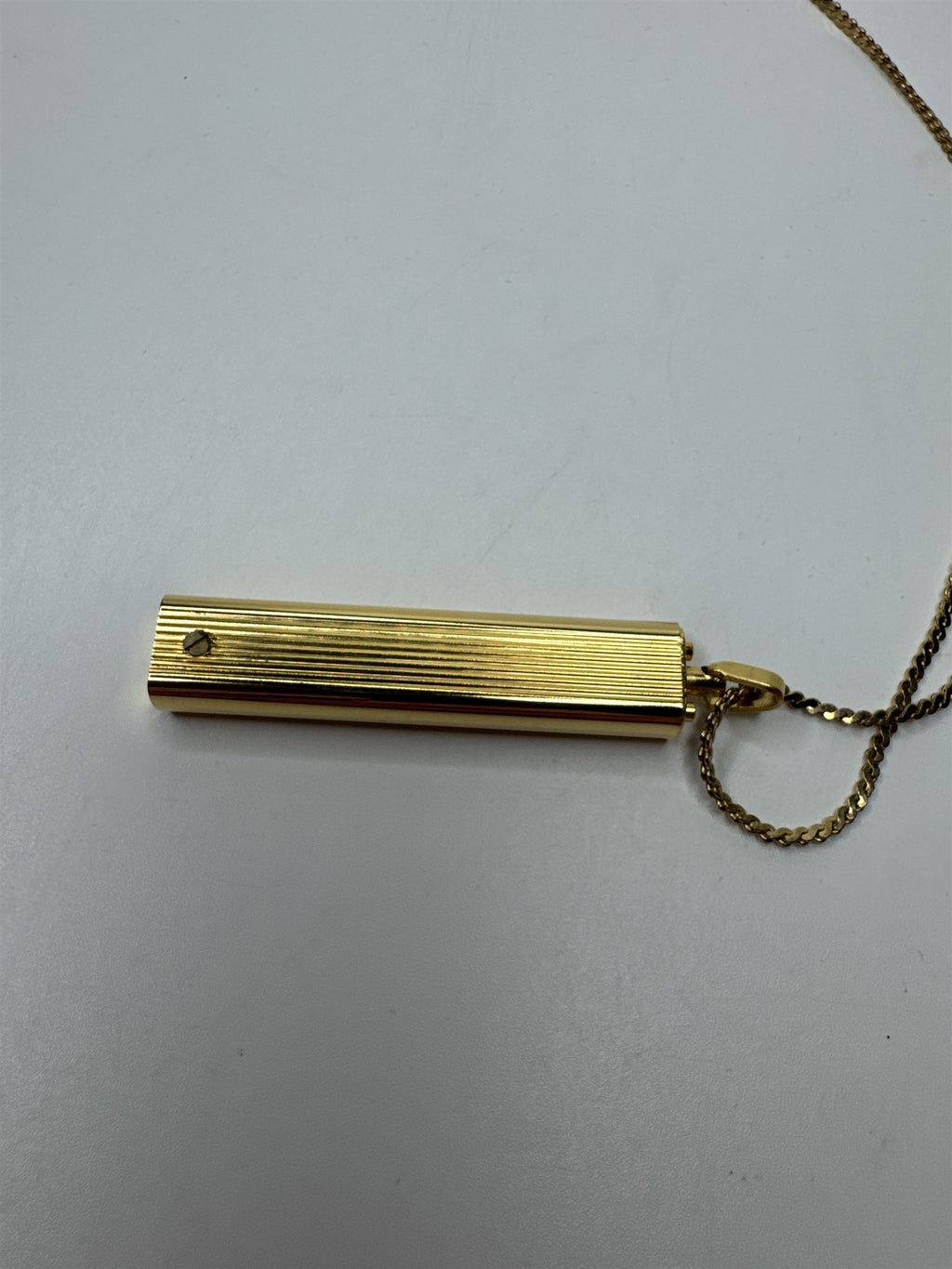 Vintage Nelson Necklace LCD Quartz Pendant Digital Watch Gold Tone Chain /w Box