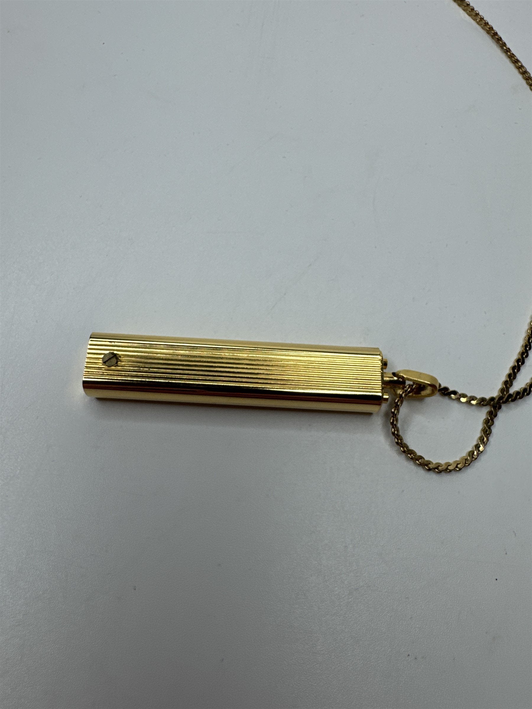 Vintage Nelson Necklace LCD Quartz Pendant Digital Watch Gold Tone Chain /w Box