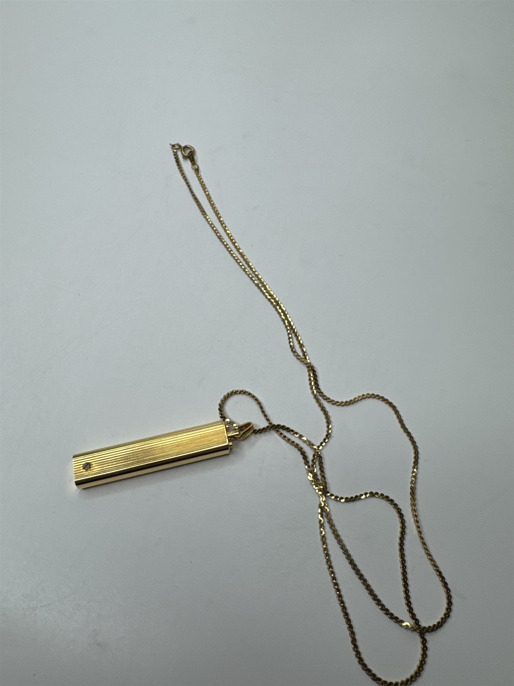 Vintage Nelson Necklace LCD Quartz Pendant Digital Watch Gold Tone Chain /w Box