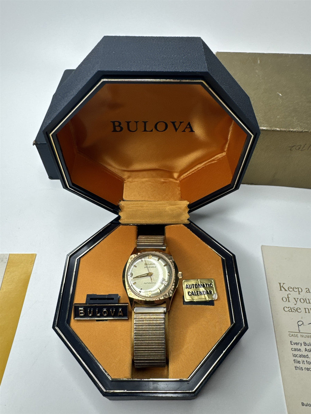 VTG Bulova M9 Mens Watch 23 Jewels Rolled Gold Automatic Mechanical