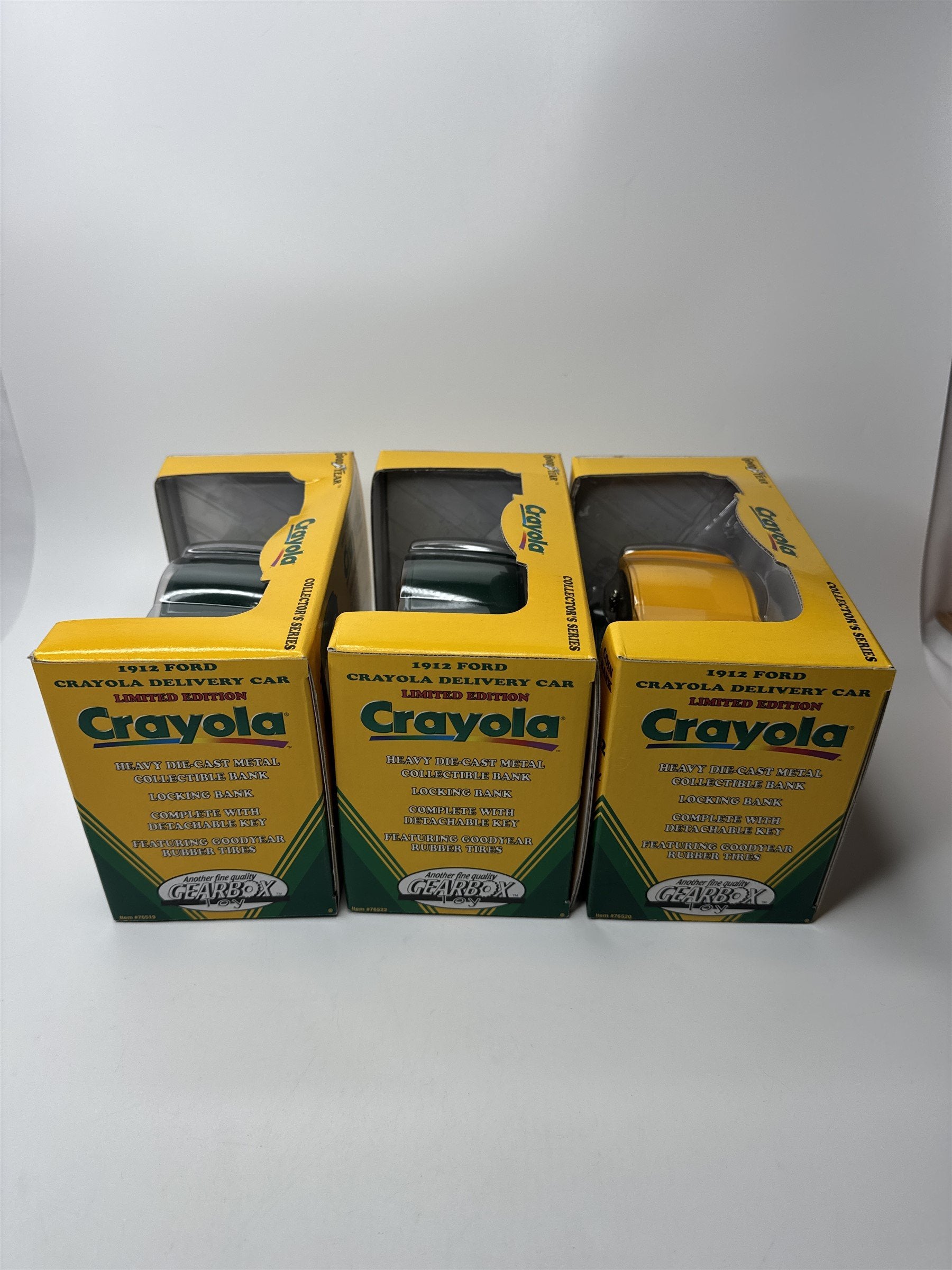 Gearbox Crayola 1912 Ford Bank #1 #2 #3 Complete Limited Edition Set of 3 NIB