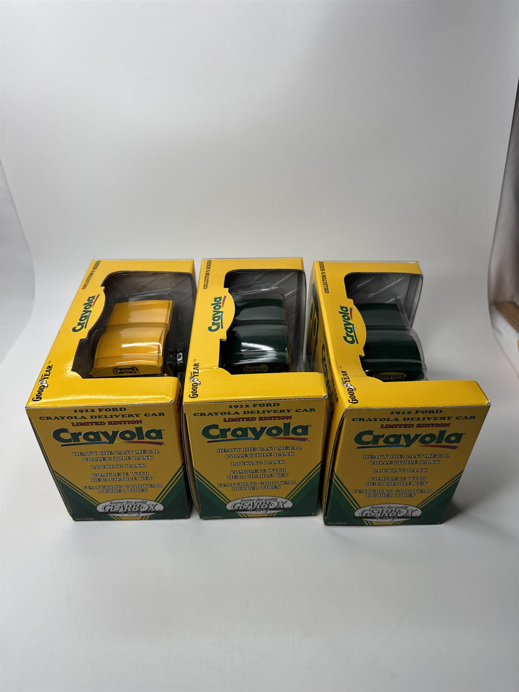 Gearbox Crayola 1912 Ford Bank #1 #2 #3 Complete Limited Edition Set of 3 NIB