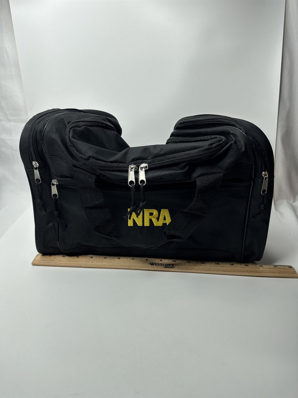 Black With Yellow Logo NRA Duffle Bag Ammo Bag /w Strap and Handle