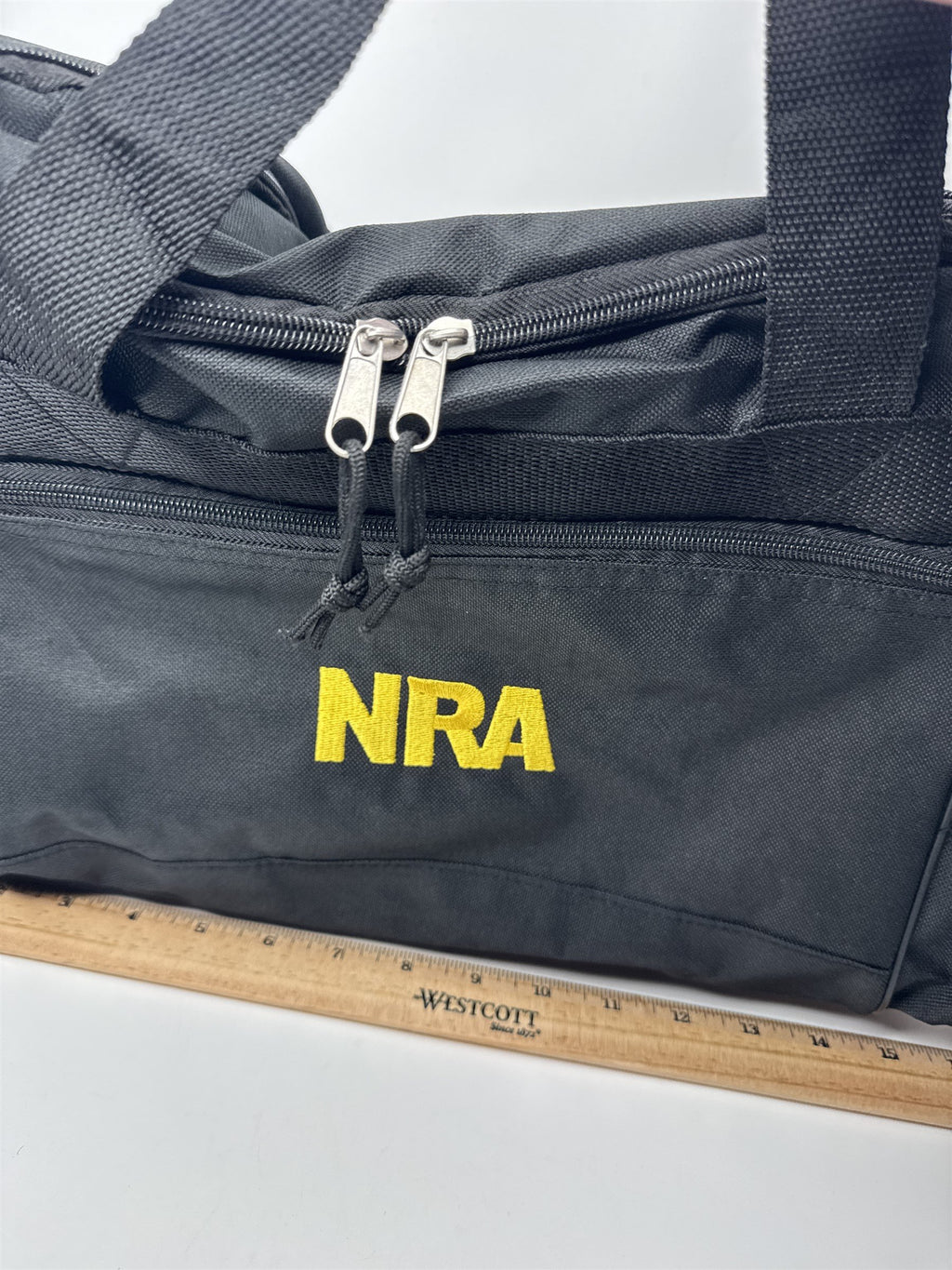Black With Yellow Logo NRA Duffle Bag Ammo Bag /w Strap and Handle
