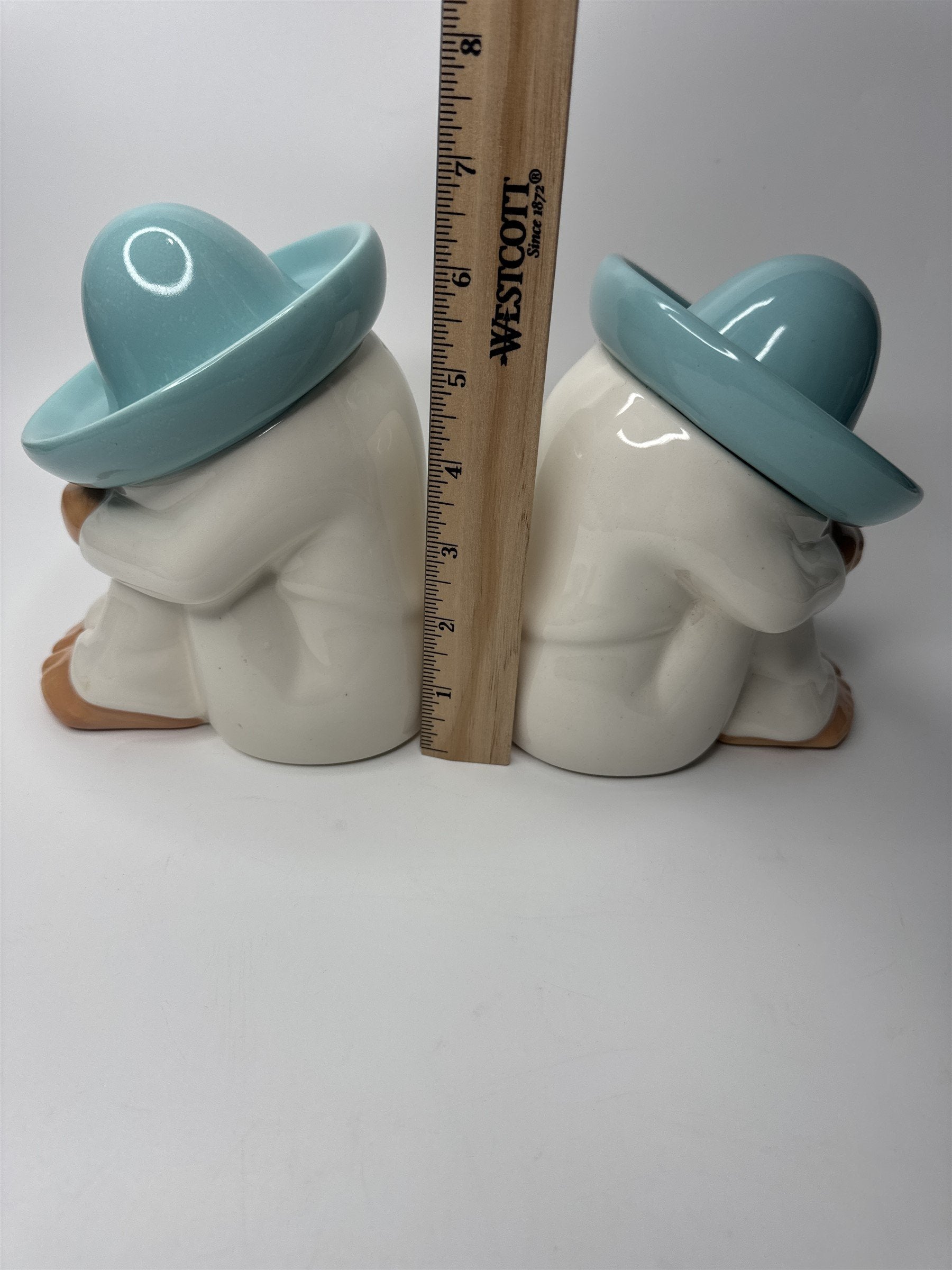 Set of 2 Vintage Homco Home Interiors Accents Bookends Pepe Pedro Mexican Figure