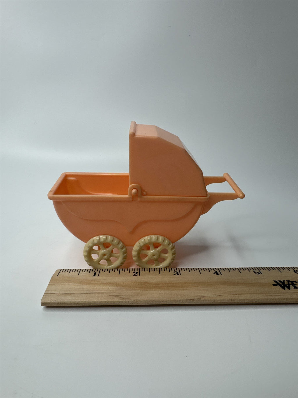 Vintage Doll House Renewal Baby Carriage Plastic 1950s 60s Pink USA DB Wannatoy
