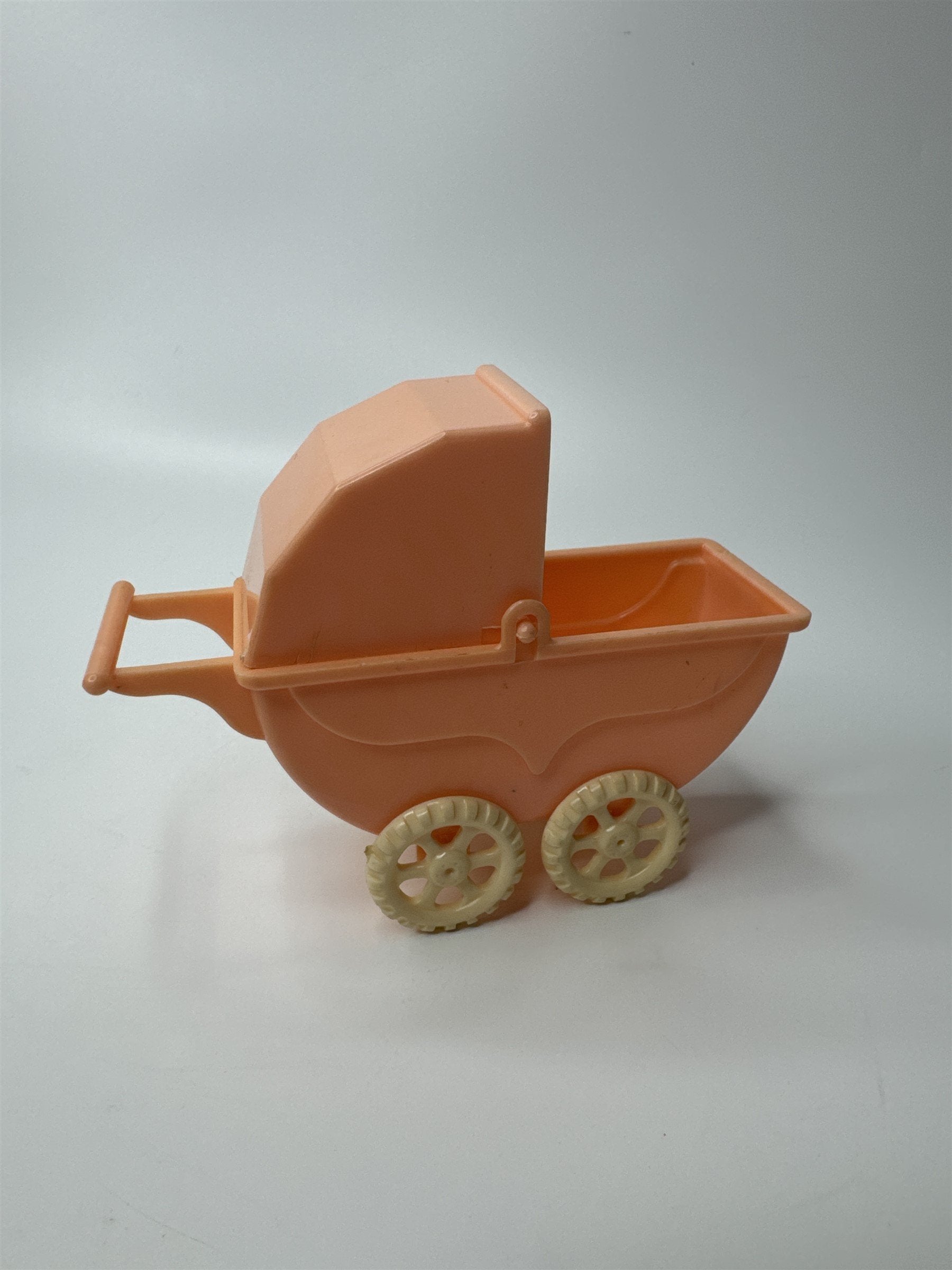 Vintage Doll House Renewal Baby Carriage Plastic 1950s 60s Pink USA DB Wannatoy