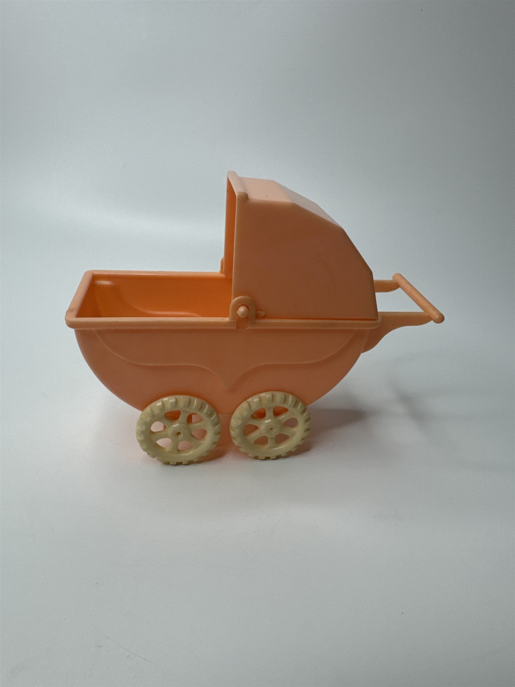 Vintage Doll House Renewal Baby Carriage Plastic 1950s 60s Pink USA DB Wannatoy