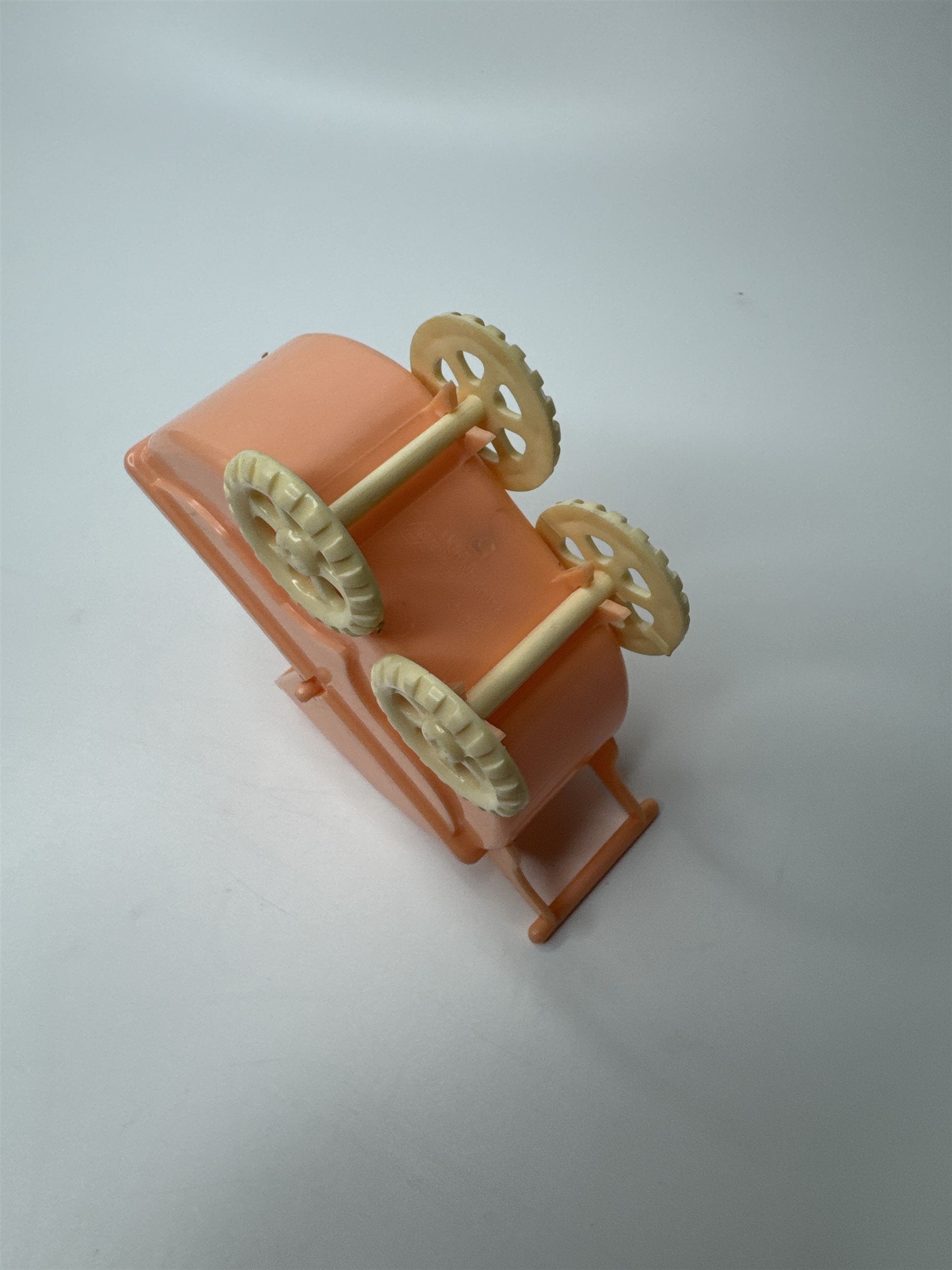 Vintage Doll House Renewal Baby Carriage Plastic 1950s 60s Pink USA DB Wannatoy