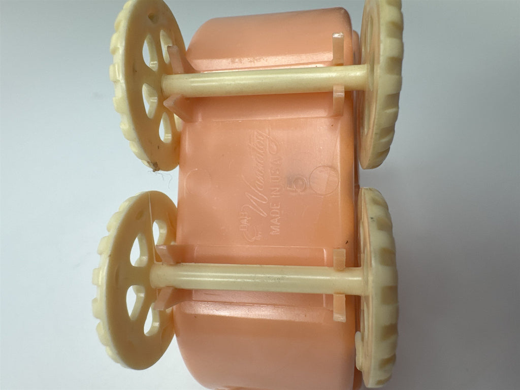 Vintage Doll House Renewal Baby Carriage Plastic 1950s 60s Pink USA DB Wannatoy