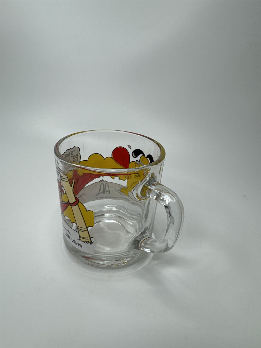 Garfield McDonald's Glass Mug "It's not a pretty life but somebody has to live"