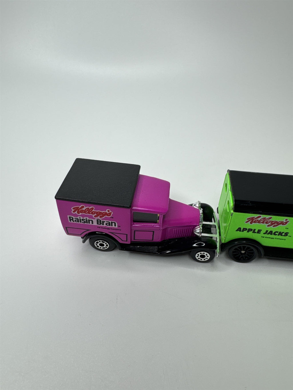 Set of 4 Vintage Kellogg's Cereal Delivery Trucks 1979 Matchbox Model T Cars