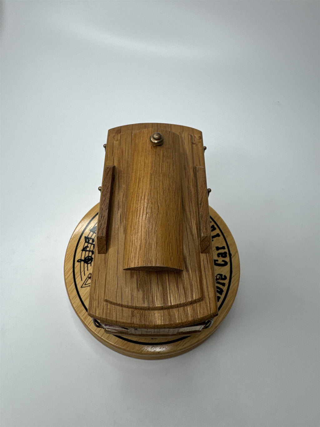 VTG San Francisco Cable Trolley Car Wooden Winding Turntable Music Box Streetcar