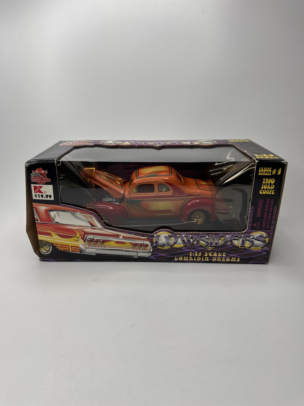 1999 Racing Champions 1:24 LOWRIDIN DREAMS Lowriders #4 1940 Orange Ford Coupe