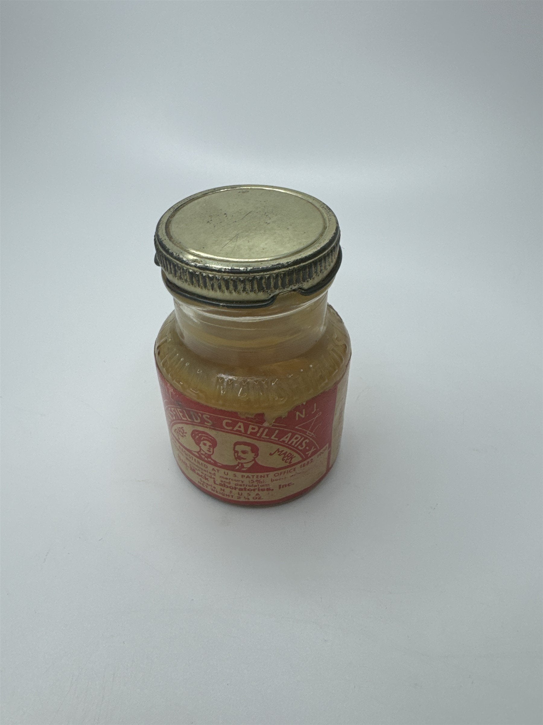 T. Hill NJ Mansfield's Capillaris-X Bell-Mack Laboratories Skincare Empty Jar