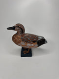 Vintage Wooden Duck Decoy 1991 Albert E Price Products Wood Duck Carved 6.25"