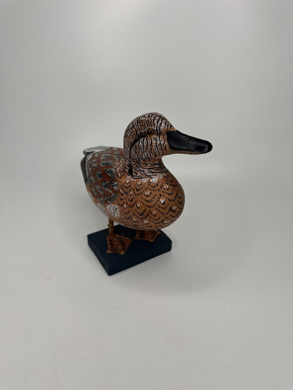 Vintage Wooden Duck Decoy 1991 Albert E Price Products Wood Duck Carved 6.25"