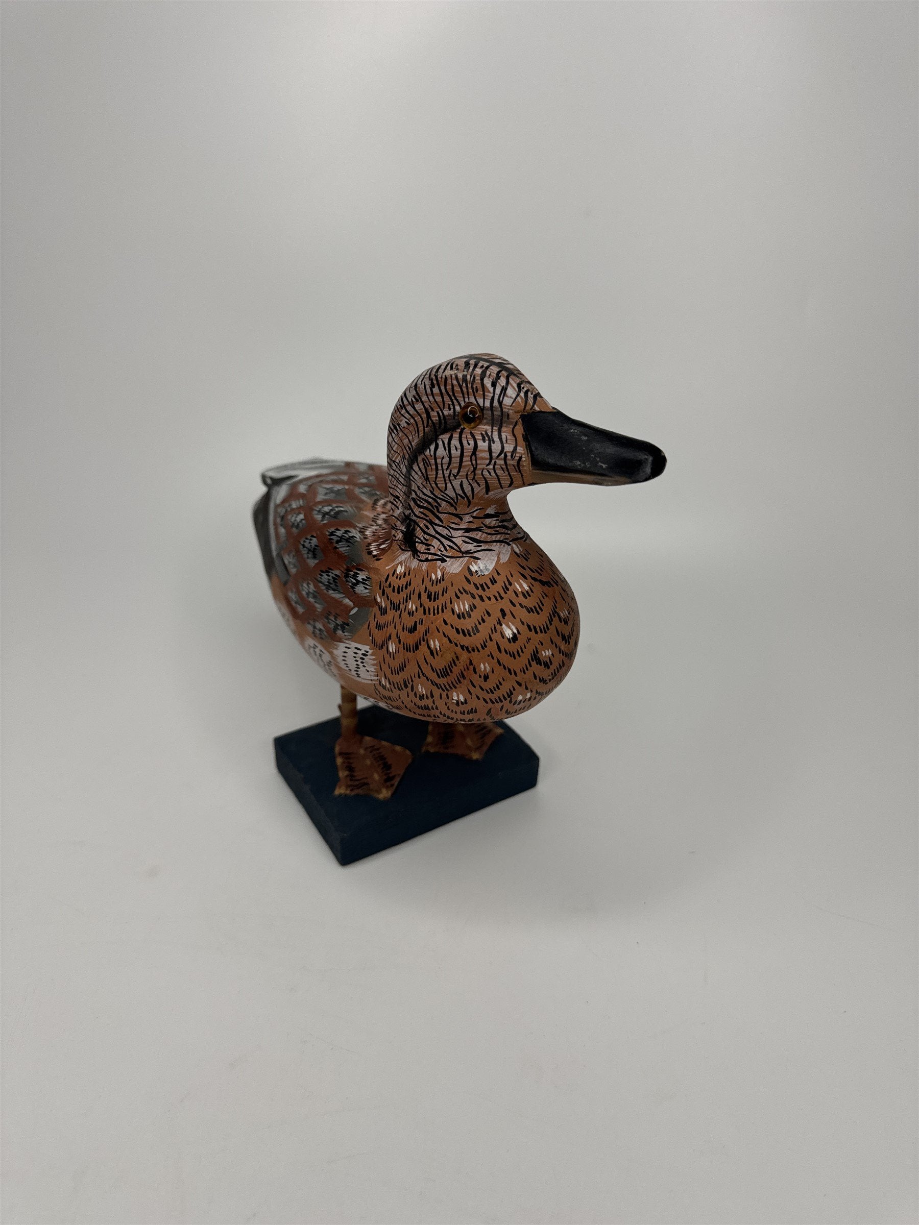 Vintage Wooden Duck Decoy 1991 Albert E Price Products Wood Duck Carved 6.25"