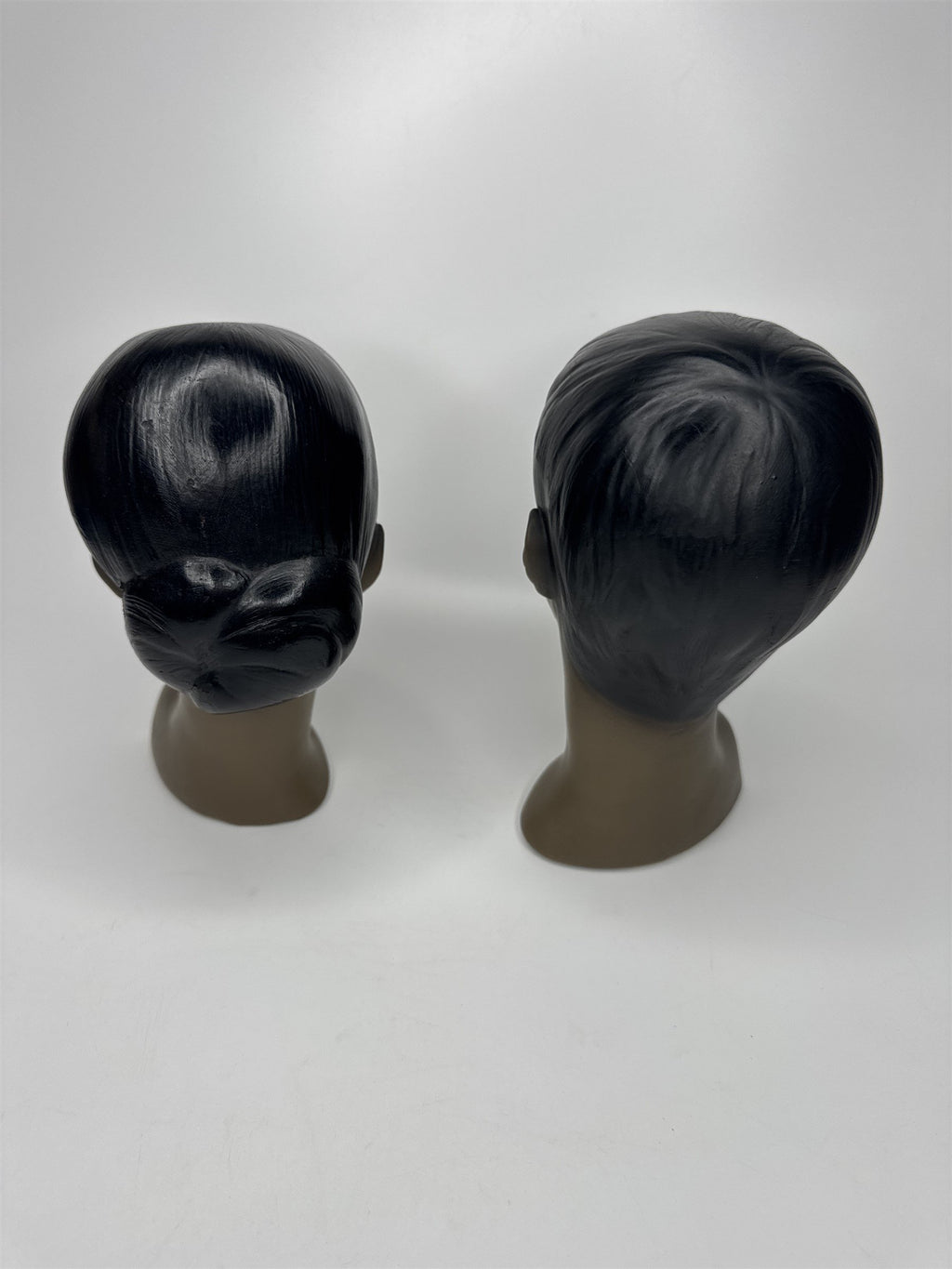 Set of 2 Vintage 1960s MCM Chalkware Unmarked MARWAL(?) Polynesian Busts