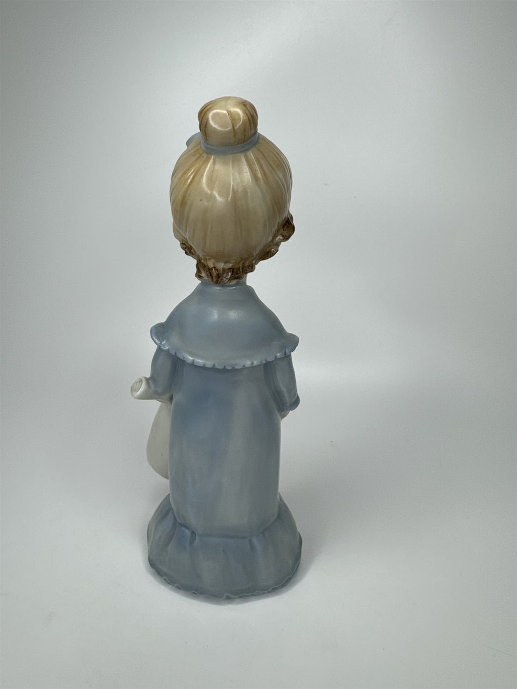 Vintage Enesco Kinka Japan EARLY Flower Firl Figurine Paper Label 9" Tall Girl