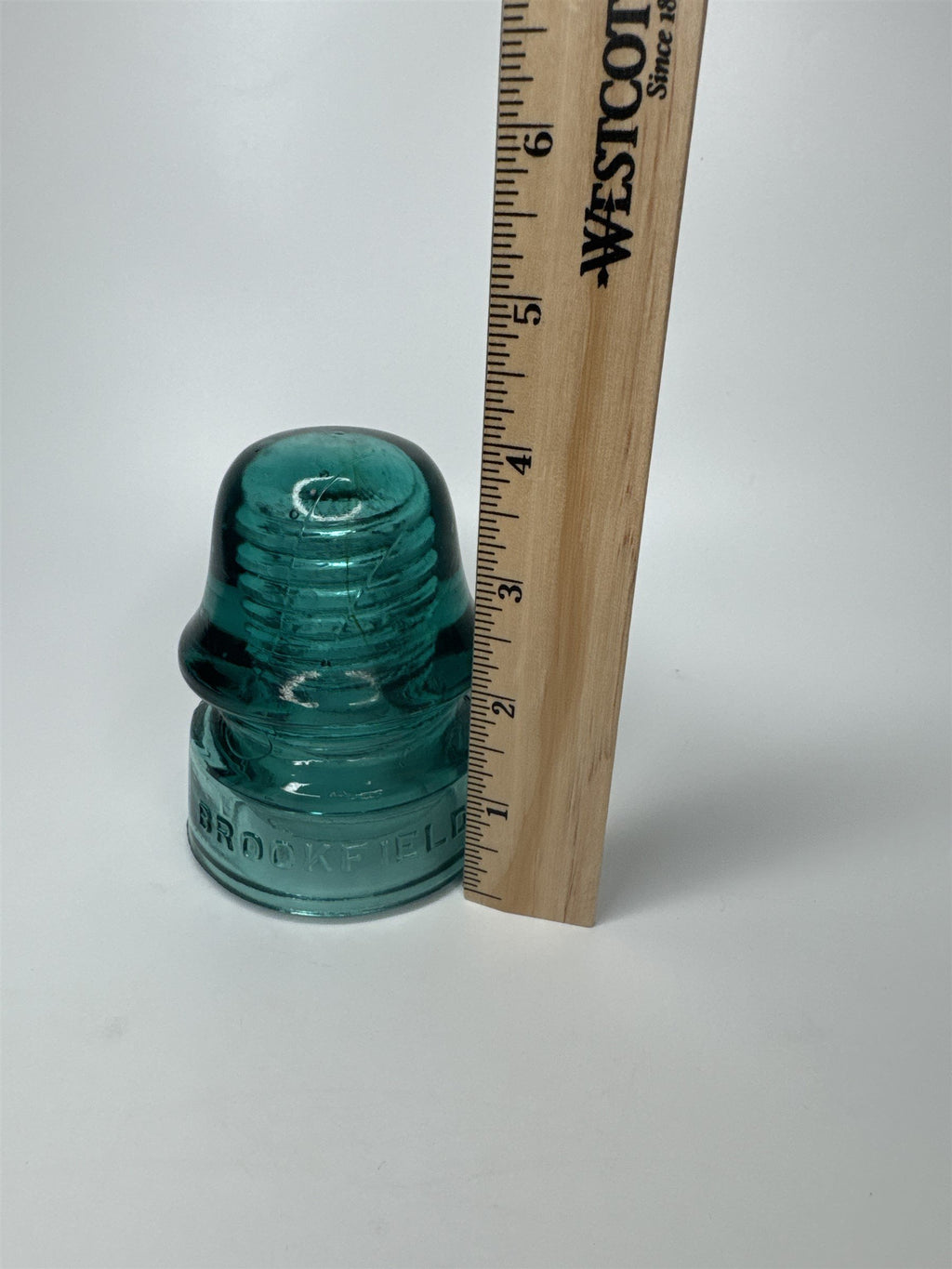 VTG Brookfield 4" Insulator Blue Aqua Green NY Chip on Bottom
