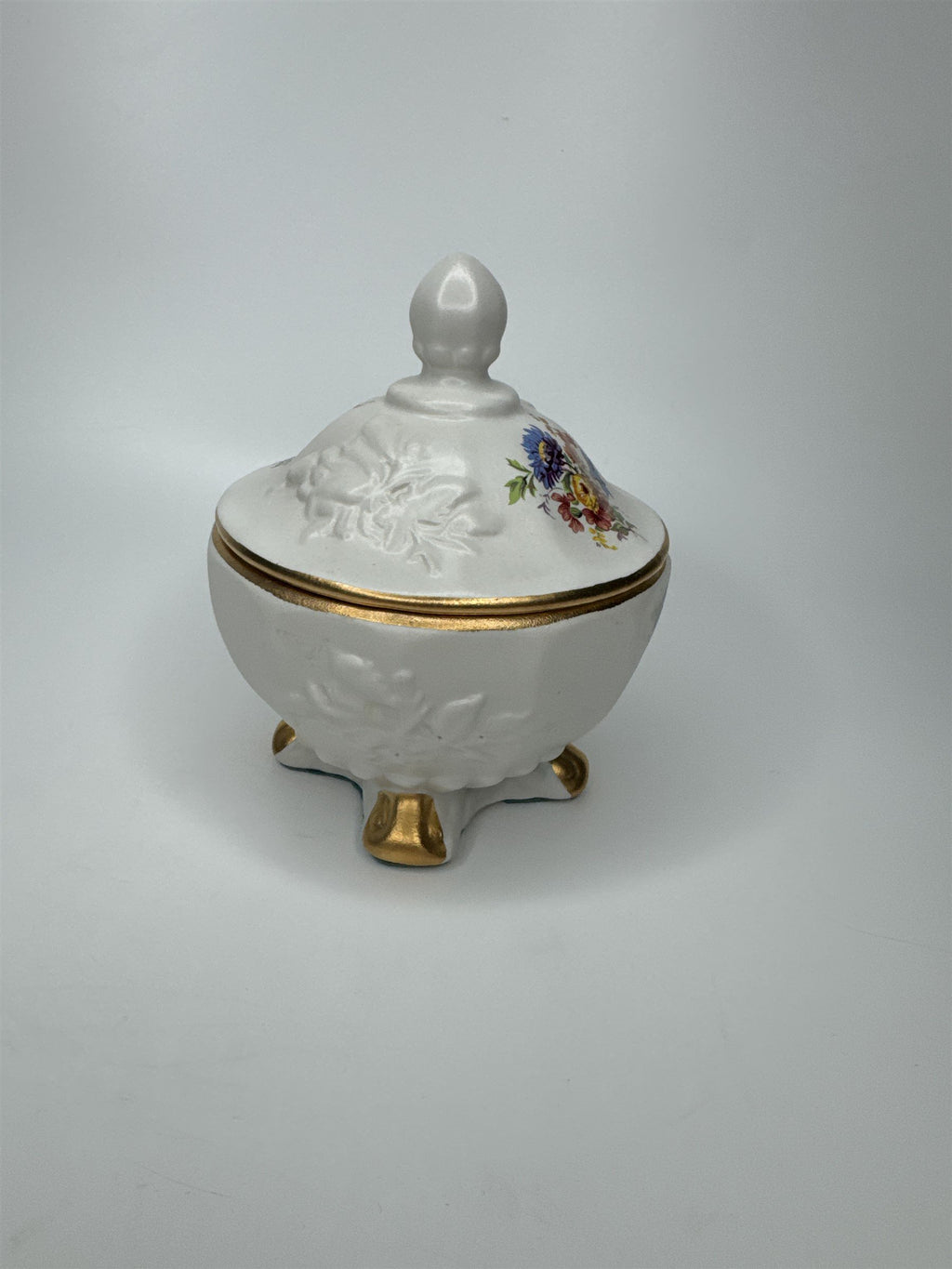 Vintage House of Fuller Genuine Porcelain Sugar Bowl Trinket Dish Made in USA