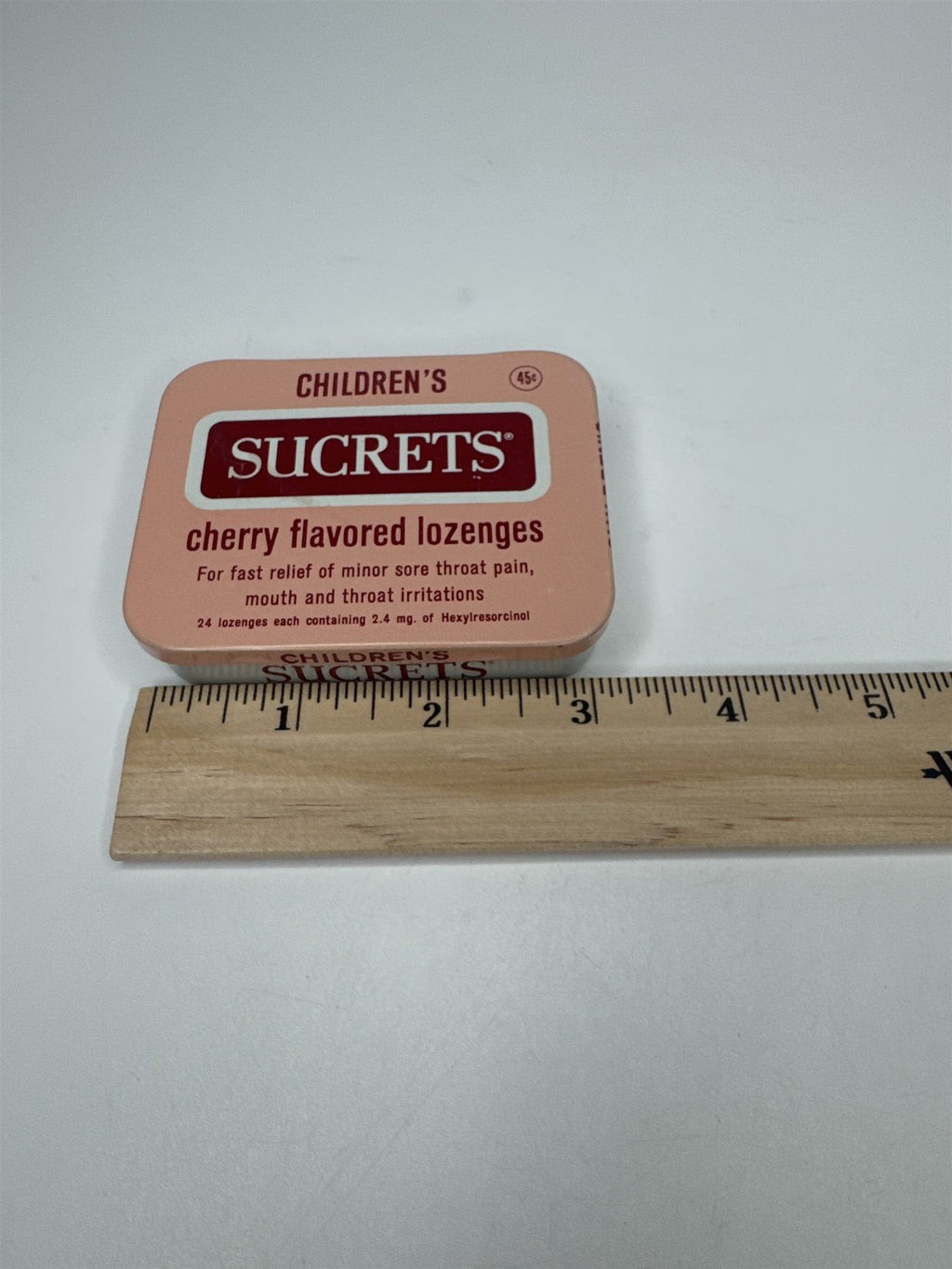 Vintage Children's SUCRETS Cherry Flavored Lozenges 24ct Empty Tim Memorabilia
