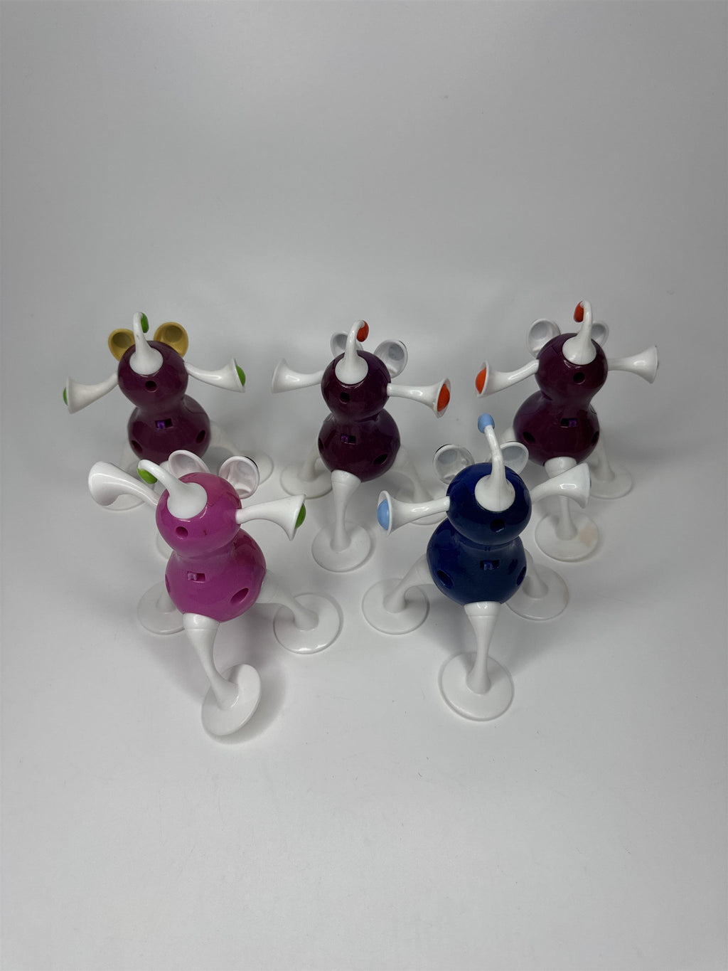 2006 McDonalds Zizzle Toys Lot of 5 iZ Robot Action Figure Toys