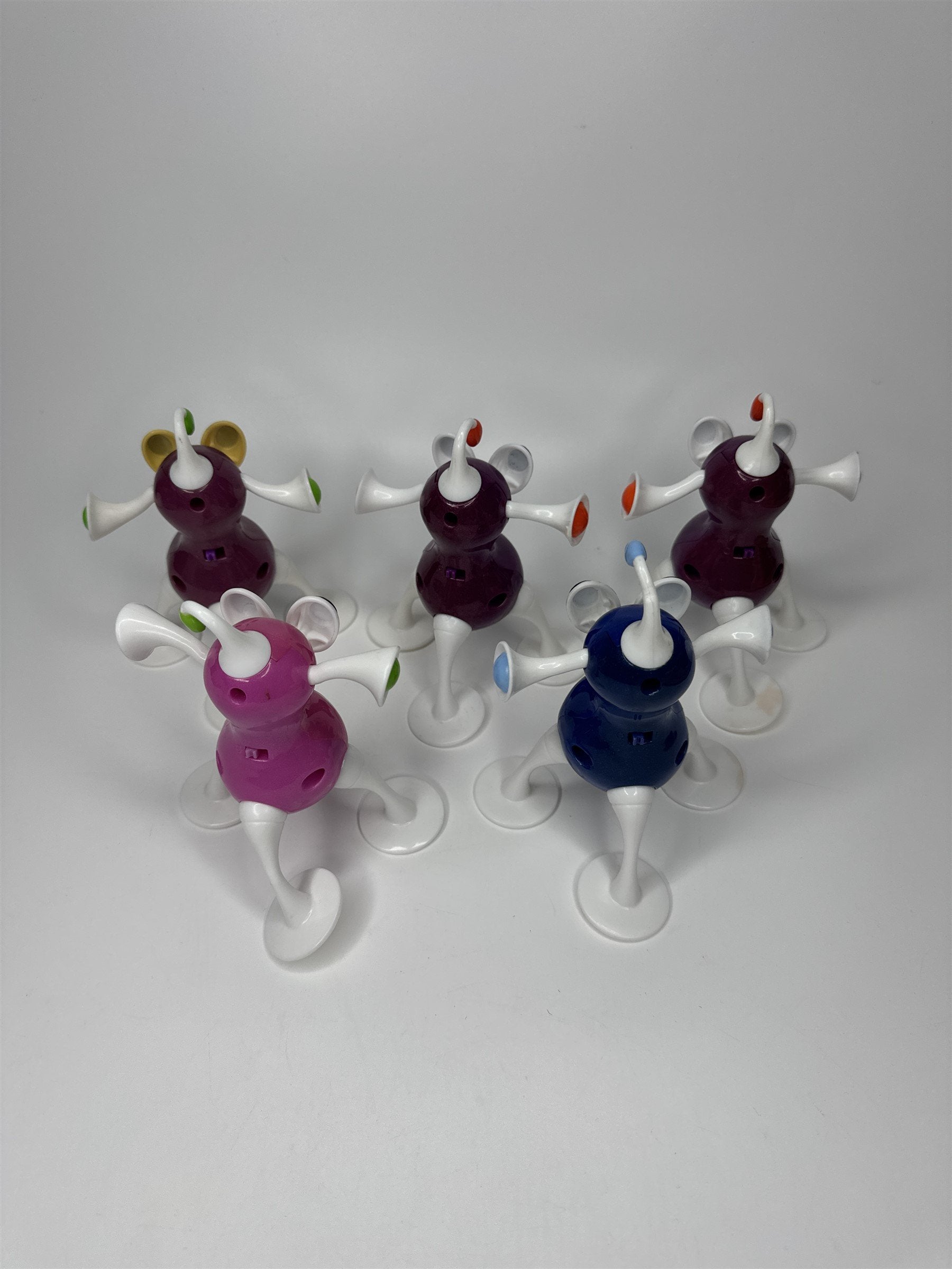 2006 McDonalds Zizzle Toys Lot of 5 iZ Robot Action Figure Toys