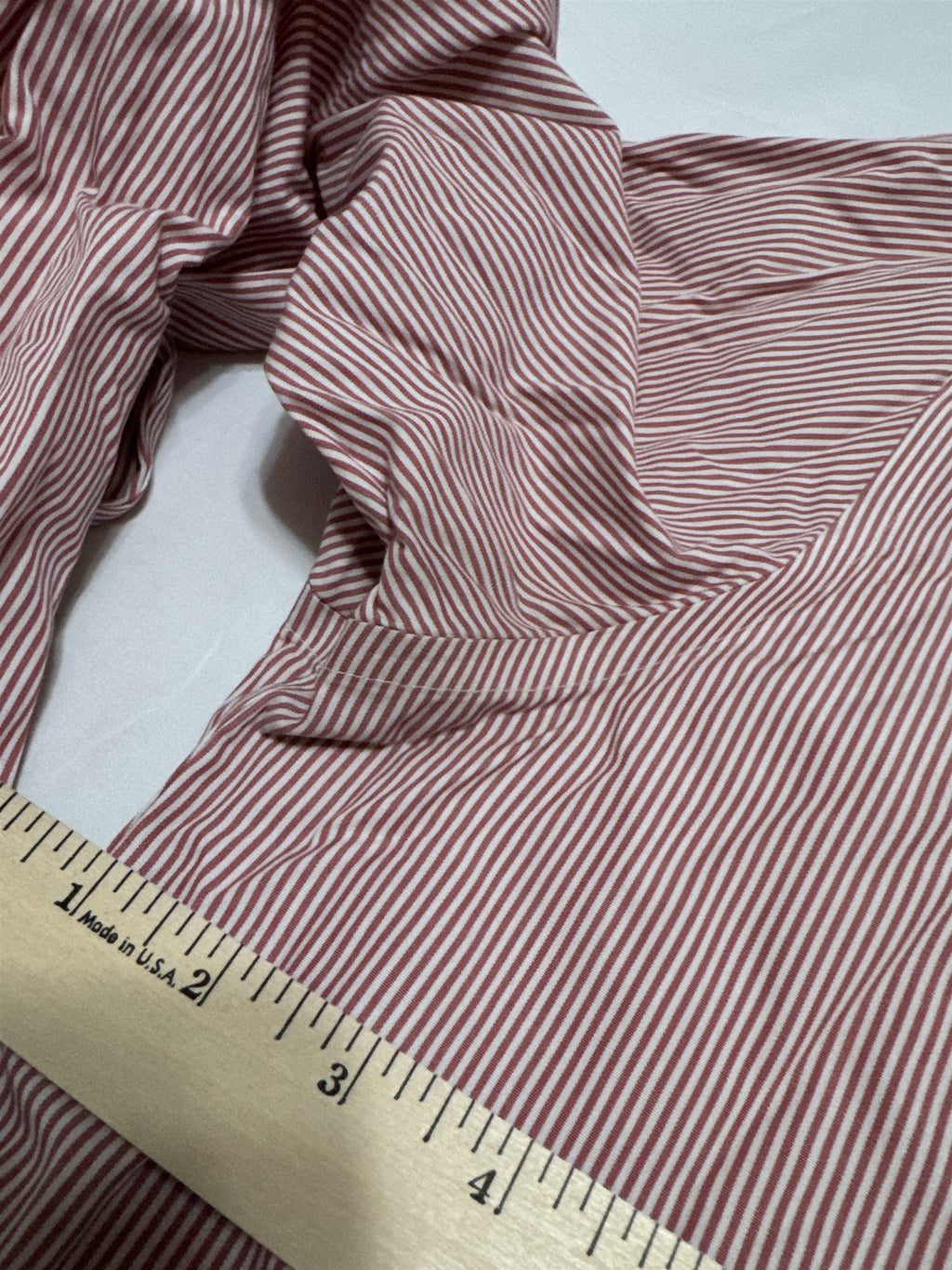 Brooks Brothers Mens 17-34 Casual Dress Shirt Red/White Stripe Milano Slim-Fit*