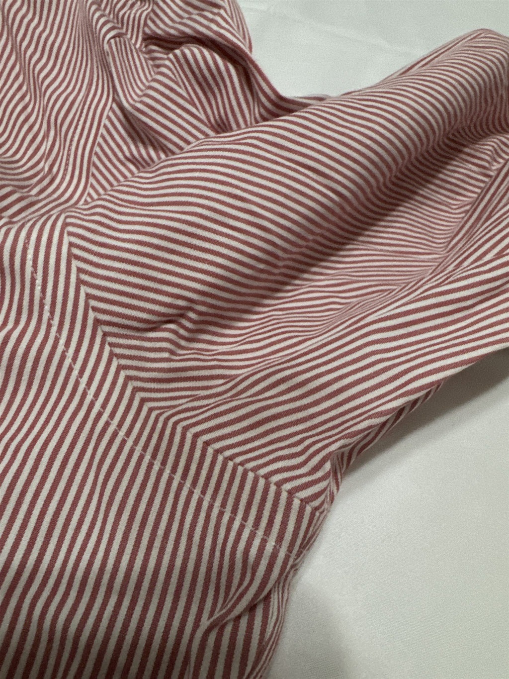 Brooks Brothers Mens 17-34 Casual Dress Shirt Red/White Stripe Milano Slim-Fit*