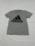 Adidas Mens T-Shirt Amplifier Short Sleeve Gray with Black Big Logo X-S XS NWT