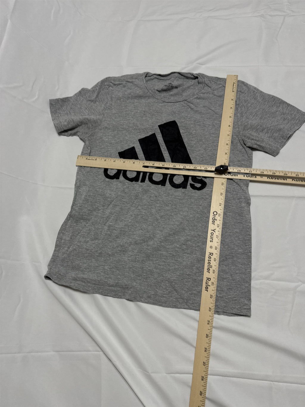 Adidas Mens T-Shirt Amplifier Short Sleeve Gray with Black Big Logo X-S XS NWT