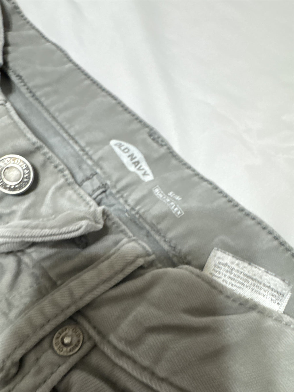 Mens Old Navy Slim Built-In Flex Gray Casual Pants 29x30