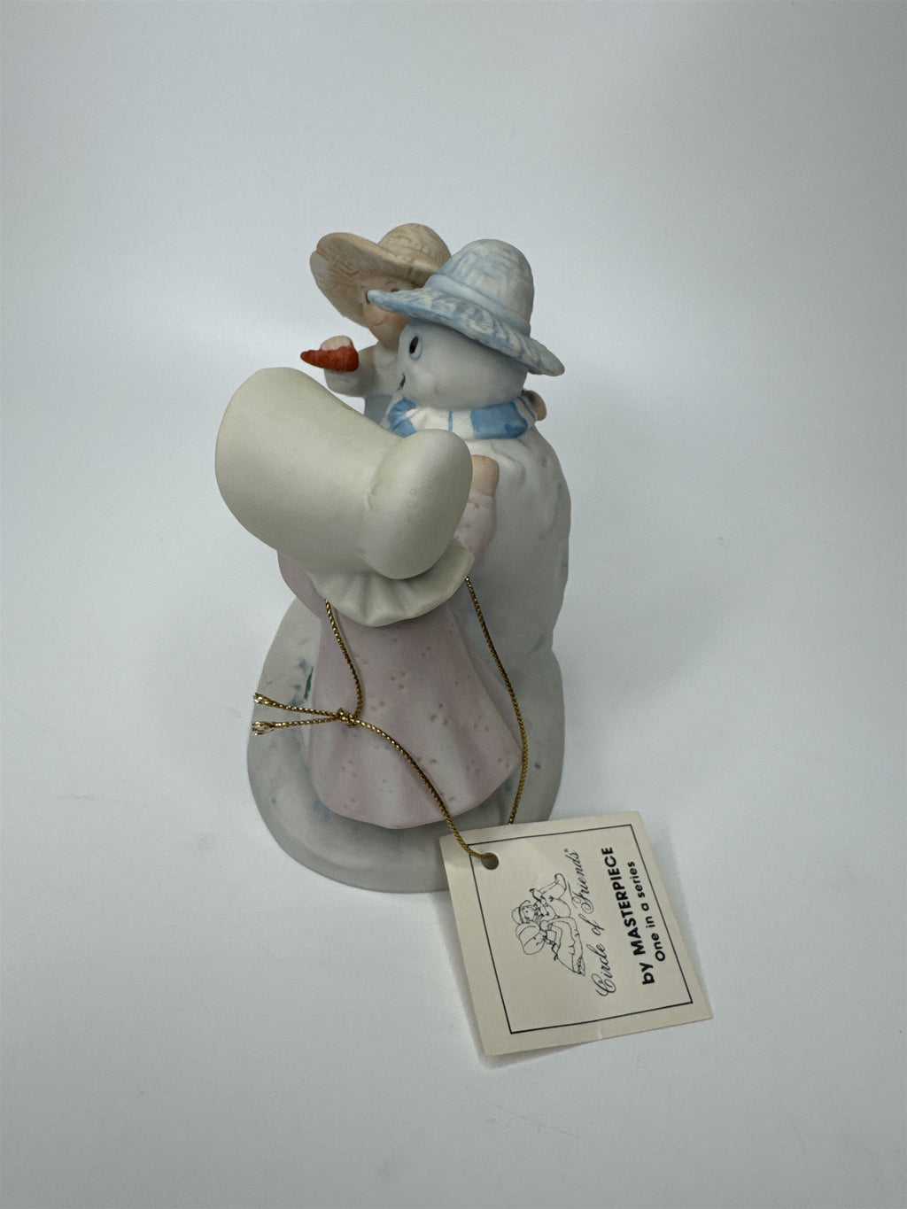 Vintage 1991 HOMCO Circle of Friends Masterpiece Snow Play Psalms 51:7 Snowman