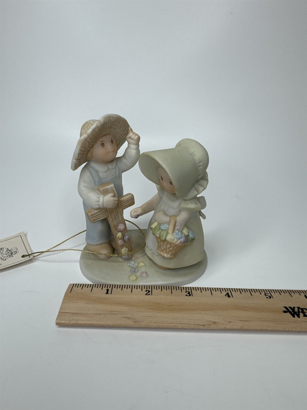 Vintage 1993 HOMCO Masterpiece Circle of Friends I BELIEVE! Cross Luke 24:6
