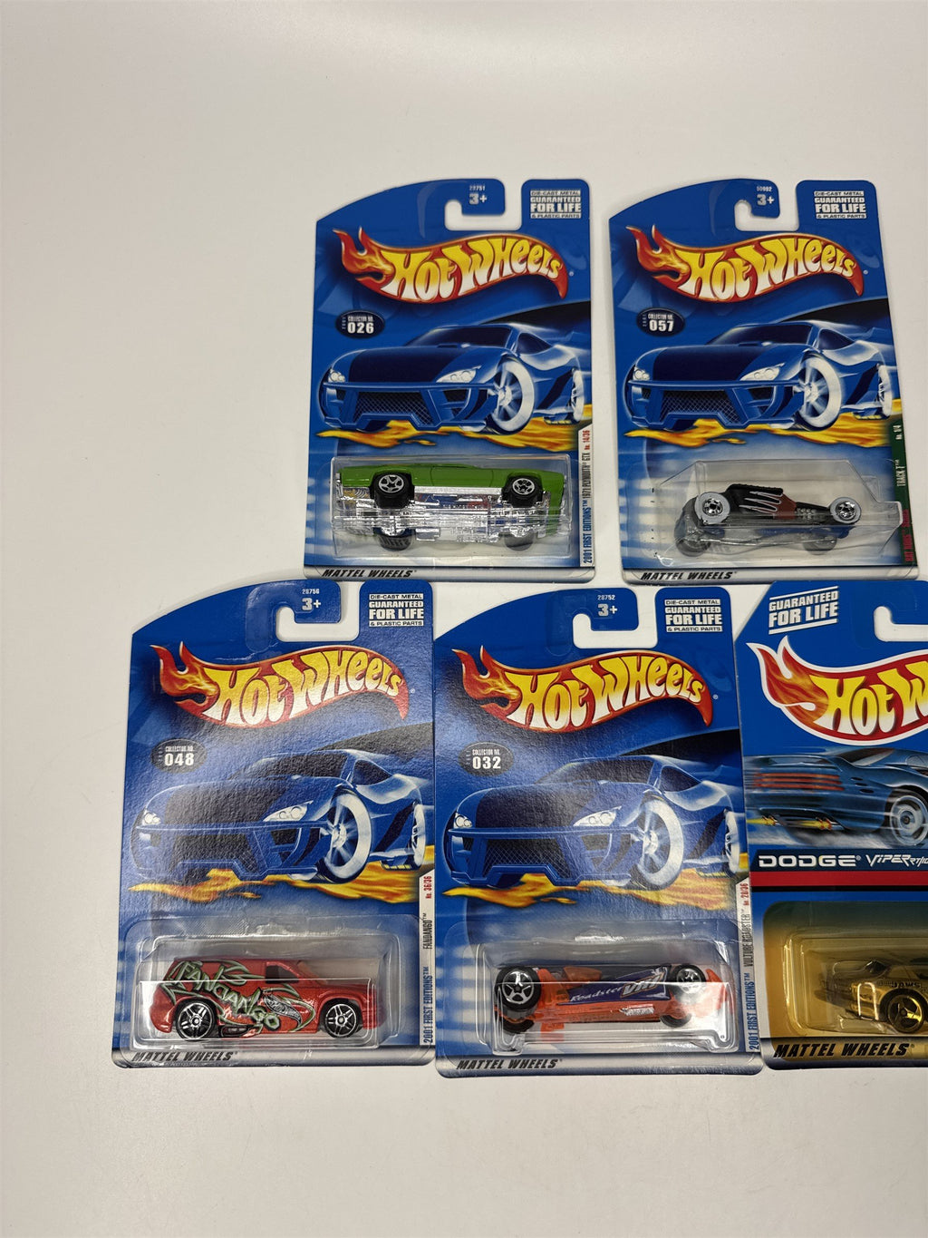 Lot of 5 Hot Wheels Mattel Wheels 1999-2000 Die Cast Metal Collectible Race Cars